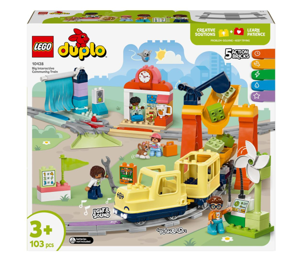 LEGO DUPLO 10428 Duży interaktywny pociąg osobowy - 1284207 - zdjęcie